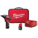 Milwaukee - M12 12-Volt Lithium-Ion Cordless 1/4-inch Hex Screwdriver Kit w/ SHOCKWAVE Impact Duty Titanium Drill Bit Set (23-Piece)