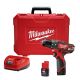 Milwaukee M12 12-Volt Lithium-Ion Cordless 3/8 in. Hammer Drill/Driver Kit with (2) 1.5Ah Batteries and Hard Case