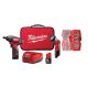 Milwaukee M12 12V Lithium-Ion Cordless 1/4 in. Hex Screwdriver/LED Worklight Kit with (2) 1.5Ah Batteries,Bit Set & Bag