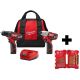 Milwaukee M12 12 Volt Lithium-Ion Cordless Drill Driver/Impact Driver Combo Kit (2-Tool) with Titanium Drill Bit Set (23-Piece)