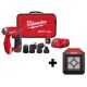 Milwaukee M12 FUEL 12-Volt Lithium-Ion Brushless Cordless 4-in-1 Installation 3/8 inch Drill Driver Kit W/ Free M12 Flood Light