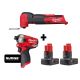 Milwaukee - M12 FUEL 12-Volt Lithium-Ion Cordless Oscillating Multi-Tool & Impact Driver W/ (2) 3.0Ah Batteries