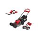 Milwaukee M12 FUEL 8 in. 12V Lithium-Ion Brushless Cordless Hedge Trimmer w/ M18 FUEL 21 in. Dual Battery Self-Propelled Mower Kit