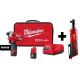 Milwaukee M12 FUEL SURGE 12-Volt Lithium-Ion Brushless Cordless 1/4 in. Hex Impact Driver Compact Kit w/ Free M12 3/8 in. Ratchet