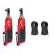 Milwaukee M12 FUEL 12V Lithium-Ion Brushless Cordless High Speed 3/8 in. and 1/4 in. Ratchets with 2 Rubber Ratchet Boots