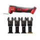 Milwaukee M18 18-Volt Lithium-Ion Cordless Oscillating Multi-Tool (Tool-Only) w/ 1-3/8 in. Multi-Tool Blade Set (4-Piece)
