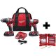 Milwaukee M18 18-Volt Lithium-Ion Cordless Drill Driver/Impact Driver Combo Kit (2-Tool) with SHOCKWAVE Bit Set (50-Piece)