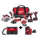 Milwaukee M18 18-Volt Lithium-Ion Cordless Combo Tool Kit (6-Tool) W/ M18 Wet/Dry Vacuum & Random Orbit Sander