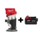 Milwaukee M18 FUEL 18-Volt Lithium-Ion Brushless Cordless Compact Router w/ Free M18 5.0 Ah Battery