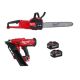 Milwaukee M18 FUEL 16 in. 18-Volt Brushless Cordless Electric Chainsaw w/3-1/2 in. 30-Degree Framing Nailer, Two 6Ah Batteries