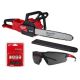 Milwaukee M18 FUEL 16 in. 18-Volt Brushless Electric Cordless Chainsaw (Tool-Only) w/ Extra 16 in. Chain & Tinted Safety Glasses