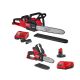 Milwaukee M18 FUEL 16in 18-Volt Lithium-Ion Battery Brushless Cordless Chainsaw Kit and M12 FUEL HATCHET Combo Kit (2-Tool)