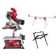 Milwaukee M18 FUEL ONE-KEY 18-Volt Lithium-Ion Brushless Cordless 8-1/4 in. Table Saw w/ Stand and 10 in. Miter Saw w/ Stand