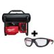 Milwaukee M18 FUEL 18-Volt Lithium-Ion Brushless Cordless 2Gallon Electric Compact Quiet Compressor w/ Safety Clear Glasses