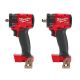 Milwaukee M18 FUEL Gen-2 18-Volt Lithium-Ion Brushless Cordless 3/8 in. & 1/2 in. Compact Impact Wrench w/ Friction Ring(2-Tool)