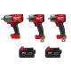 Milwaukee M18 FUEL 18-Volt Lithium-Ion Brushless Cordless Impact Wrench Combo Kit (3-Tool) w/ (2) 5.0 Batteries