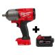 Milwaukee M18 FUEL ONE-KEY 18-Volt Lithium-Ion Brushless Cordless 1/2 in. Impact Wrench w/ Friction Ring, Free M18 5.0 Ah Battery
