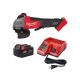 Milwaukee M18 FUEL 18-Volt Lithium-Ion Brushless Cordless 4-1/2 in./5-in. Grinder and Starter Kit w/(1) 5.0 Ah Battery and Charger