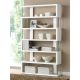 Baxton Studio 75.5inch White Wood 6-shelf Accent Bookcase w/ Open Back