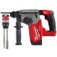 Milwaukee M18 FUEL 18-Volt Lithium-Ion Brushless Cordless 1 in. SDS-Plus Rotary Hammer w/ 10 in. Bull Point & Steel Flat Chisel