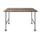 PIPE DECOR 24 in. x 48 in. x 29.88 in. Trail Brown Restore Wood Office Desk with Industrial Steel Pipe Legs