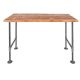 PIPE DECOR 24 in. x 48 in. x 29.88 in. Sunset Cedar Stain Restore Wood Office Desk with Industrial Steel Pipe Legs
