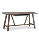 Simpli Home 60 inch Rectangular Driftwood Finish Writing Desk w/ Keyboard Tray