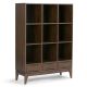 Simpli Home Harper 59-inch Dark Walnut Brown Wood 9-shelf Standard Bookcase w/ Drawers