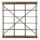 HomeSullivan 84inch Vintage Oak Metal 5-shelf Etagere Bookcase w/ Open Back