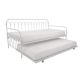 Novogratz Bright Pop White Metal Twin Daybed with Trundle