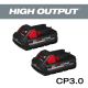 Milwaukee - M18 18-Volt Lithium-Ion HIGH OUTPUT CP 3.0Ah Battery Pack (2-Pack)