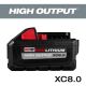 Milwaukee - M18 18-Volt Lithium-Ion HIGH OUTPUT XC 8.0 Ah Battery