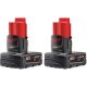 Milwaukee - M12 12-Volt Lithium-Ion XC Extended Capacity 3.0Ah Battery Pack 3.0Ah (2-Pack)
