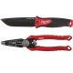 Milwaukee Hardline 5 in. AUS-8 Steel Fixed Blade Knife w/ 7-in-1 Combination Wire Strippers Pliers (2-Piece)