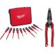 Milwaukee 1000-Volt Insulated Screwdriver Set and Case w/ 7-in-1 Wire Strippers Pliers (10-Piece)