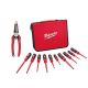 Milwaukee 10-Piece 1000-Volt Insulated Screwdriver Set w/ Combination Electricians 6-in-1 Wire Strippers Pliers