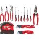 Milwaukee Pliers Kit w/ Screwdriver Set, 25 ft. Auto Lock Tape Measure, and FASTBACK Utility Knives Hand Tool Set (13-Piece)
