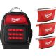 Milwaukee 15 in. Ultimate Jobsite Backpack w/ 12 in. Zipper Tool Bag in Multi-Color (3-Pack)