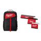 Milwaukee 14 in. Low Profile Backpack with Multi-Size Zipper Tool Bags in Red (3-Pack)