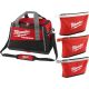 Milwaukee 20 in. PACKOUT Tool Bag with Zipper Tool Bags in Multi-Color (3-Pack)