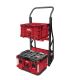Milwaukee PACKOUT 20-inch 2-Wheel Utility Cart w/ Large Tool Box and Crate (3-Piece)