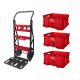 Milwaukee PACKOUT 20-inch 2-Wheel Utility Cart w/ (3) PACKOUT Tool Storage Crates