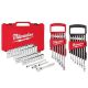 Milwaukee 1/4-in Drive SAE/Metric Ratchet/Socket/ Combination Ratcheting Wrench Mechanics Tool Set (64-Piece)