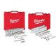 Milwaukee 3/8-in and 1/4-in Drive SAE/Metric Ratchet and Socket Mechanics Tool Set (106-Piece)