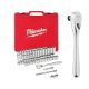 Milwaukee 3/8 in. Drive SAE/Metric Ratchet and Socket Mechanics Tool Set w/ 3/8 in. Drive 5 in. Stubby Ratchet (57-Piece)
