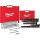 Milwaukee 3/8 in. Drive SAE/Metric Ratchet and Socket Mechanics Tool Set w/ 3/8 in. SAE/Metric Impact Socket Set (99-Piece)