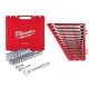 Milwaukee 1/2-in Drive SAE/Metric Ratchet and Socket Mechanics Tool Set w/ SAE Combination Ratcheting Wrench Set (62-Piece)
