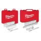 Milwaukee 1/4-in and 3/8-in Drive SAE Ratchet and Socket Mechanics Tool Set (54-Piece)