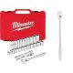 Milwaukee 3/8 in. Drive SAE Ratchet and Socket Mechanics Tool Set w/ 3/8 in. Drive 90-Tooth 12 in. Extended Ratchet (29-Piece)