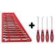 Milwaukee Combination SAE Wrench Mechanics Tool Set & Hook and Pick Set (19-pc)